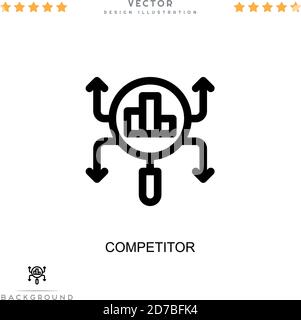Competitor icon. Simple element from digital disruption collection. Line Competitor icon for templates, infographics and more Stock Vector