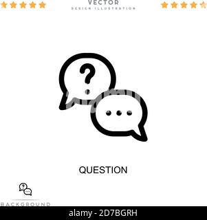 Question icon. Simple element from digital disruption collection. Line Question icon for templates, infographics and more Stock Vector