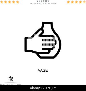 Vase icon. Simple element from digital disruption collection. Line Vase icon for templates, infographics and more Stock Vector