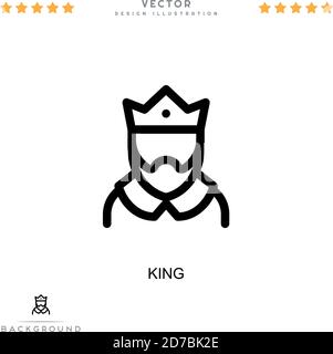 King icon. Simple element from digital disruption collection. Line King ...