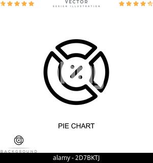 Pie chart icon. Simple element from digital disruption collection. Line Pie chart icon for templates, infographics and more Stock Vector