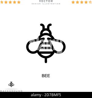 Bee icon. Simple element from digital disruption collection. Line Bee icon for templates, infographics and more Stock Vector