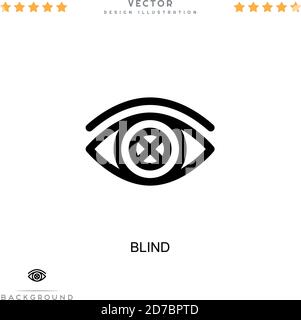 Blind icon. Simple element from digital disruption collection. Line Blind icon for templates, infographics and more Stock Vector