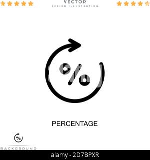 Percentage icon. Simple element from digital disruption collection. Line Percentage icon for templates, infographics and more Stock Vector