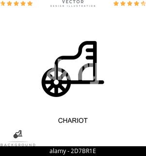 Chariot icon. Simple element from digital disruption collection. Line Chariot icon for templates, infographics and more Stock Vector
