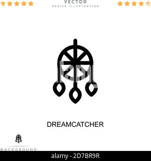 Dreamcatcher icon. Simple element from digital disruption collection. Line Dreamcatcher icon for templates, infographics and more Stock Vector