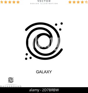 Galaxy icon. Simple element from digital disruption collection. Line Galaxy icon for templates, infographics and more Stock Vector