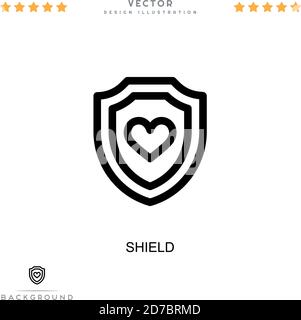 Shield icon. Simple element from digital disruption collection. Line Shield icon for templates, infographics and more Stock Vector