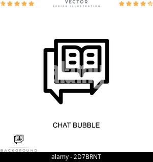 Chat bubble icon. Simple element from digital disruption collection. Line Chat bubble icon for templates, infographics and more Stock Vector
