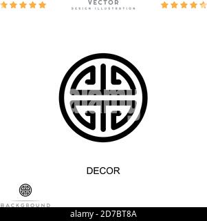 Decor icon. Simple element from digital disruption collection. Line Decor icon for templates, infographics and more Stock Vector