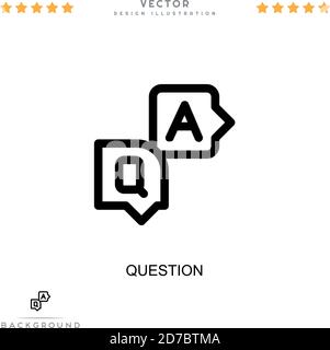 Question icon. Simple element from digital disruption collection. Line Question icon for templates, infographics and more Stock Vector