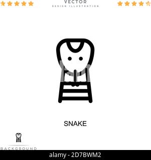 Snake icon. Simple element from digital disruption collection. Line Snake icon for templates, infographics and more Stock Vector