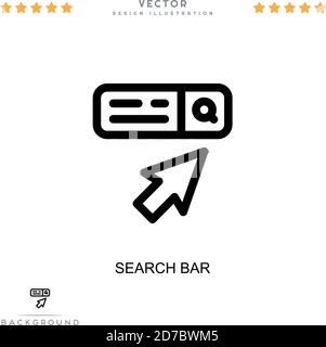 Search bar icon. Simple element from digital disruption collection. Line Search bar icon for templates, infographics and more Stock Vector