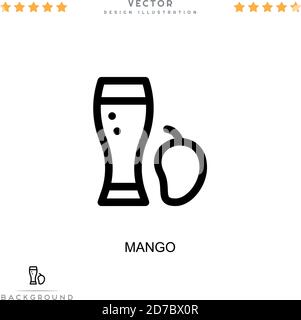 Mango icon. Simple element from fruits collection. Creative Mango icon ...