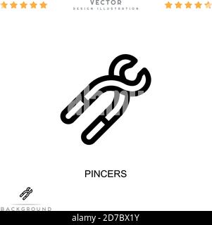 Pincers icon. Simple element from digital disruption collection. Line Pincers icon for templates, infographics and more Stock Vector
