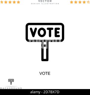Vote icon. Simple element from digital disruption collection. Line Vote icon for templates, infographics and more Stock Vector