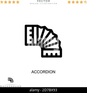 Accordion icon. Simple element from digital disruption collection. Line Accordion icon for templates, infographics and more Stock Vector