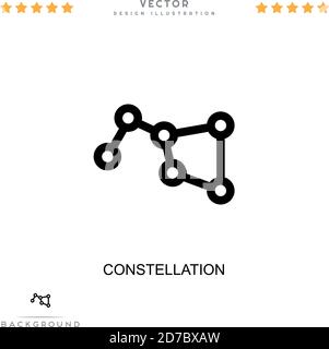 Constellation icon. Simple element from digital disruption collection. Line Constellation icon for templates, infographics and more Stock Vector
