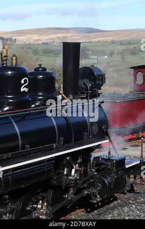 B.M.R. No. 2 at Pant yard with 'Graf Schwerin Lowitz' just visible behind. Stock Photo