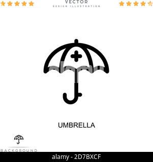 Umbrella icon. Simple element from digital disruption collection. Line Umbrella icon for templates, infographics and more Stock Vector