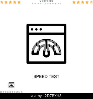 Speed test icon. Simple element from digital disruption collection. Line Speed test icon for templates, infographics and more Stock Vector