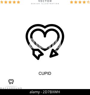 Cupid icon. Simple element from digital disruption collection. Line Cupid icon for templates, infographics and more Stock Vector