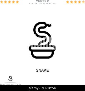 Snake icon. Simple element from digital disruption collection. Line Snake icon for templates, infographics and more Stock Vector