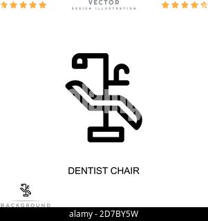 Dentist chair icon. Simple element from digital disruption collection. Line Dentist chair icon for templates, infographics and more Stock Vector