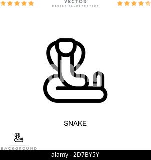 Snake icon. Simple element from digital disruption collection. Line Snake icon for templates, infographics and more Stock Vector