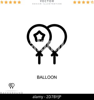 Balloon icon. Simple element from digital disruption collection. Line Balloon icon for templates, infographics and more Stock Vector