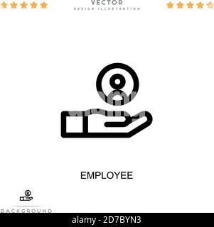 Employee icon. Simple element from digital disruption collection. Line Employee icon for templates, infographics and more Stock Vector