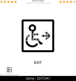 Exit icon. Simple element from shopping center sign icons collection ...