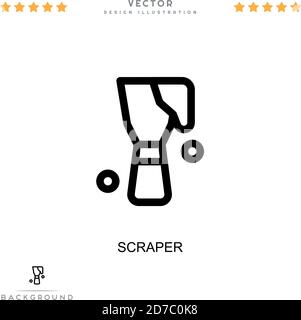 Scraper icon. Simple element from digital disruption collection. Line Scraper icon for templates, infographics and more Stock Vector