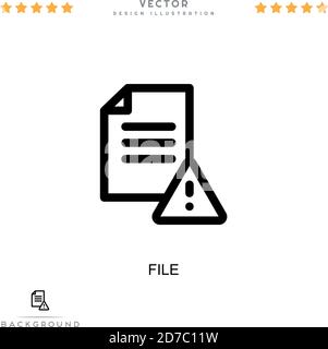 File icon. Simple element from digital disruption collection. Line File icon for templates, infographics and more Stock Vector