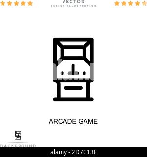 Arcade game icon. Simple element from digital disruption collection. Line Arcade game icon for templates, infographics and more Stock Vector