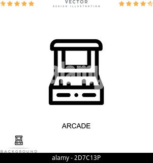 Arcade icon. Simple element from digital disruption collection. Line Arcade icon for templates, infographics and more Stock Vector