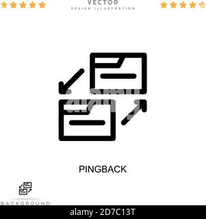Pingback icon. Simple element from digital disruption collection. Line Pingback icon for templates, infographics and more Stock Vector