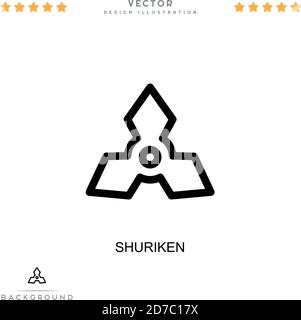 Shuriken icon. Simple element from digital disruption collection. Line Shuriken icon for templates, infographics and more Stock Vector
