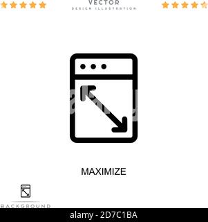 Maximize icon. Simple element from digital disruption collection. Line Maximize icon for templates, infographics and more Stock Vector