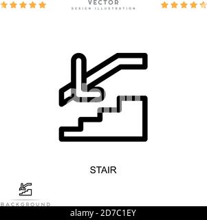 Stair icon. Simple element from digital disruption collection. Line Stair icon for templates, infographics and more Stock Vector