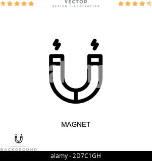Magnet icon. Simple element from digital disruption collection. Line Magnet icon for templates, infographics and more Stock Vector