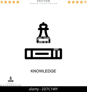 Knowledge icon. Simple element from digital disruption collection. Line Knowledge icon for templates, infographics and more Stock Vector