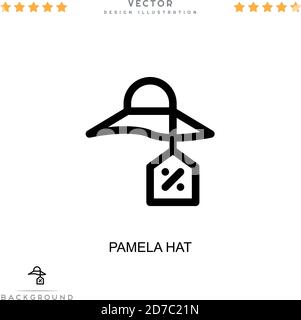 Pamela hat icon. Simple element from digital disruption collection. Line Pamela hat icon for templates, infographics and more Stock Vector