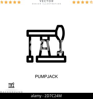 Pumpjack icon. Simple element from digital disruption collection. Line Pumpjack icon for templates, infographics and more Stock Vector