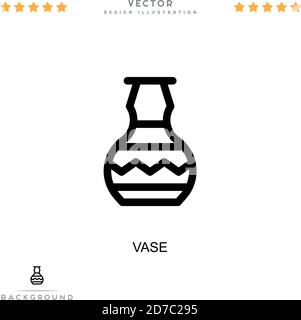 Vase icon. Simple element from digital disruption collection. Line Vase icon for templates, infographics and more Stock Vector
