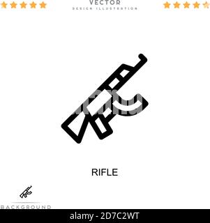 Rifle icon. Simple element from digital disruption collection. Line Rifle icon for templates, infographics and more Stock Vector