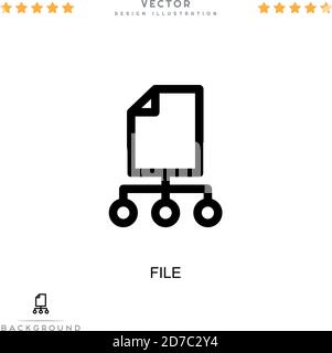 File icon. Simple element from digital disruption collection. Line File icon for templates, infographics and more Stock Vector