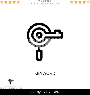 Keyword icon. Simple element from digital disruption collection. Line Keyword icon for templates, infographics and more Stock Vector