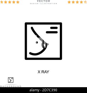 X ray icon. Simple element from digital disruption collection. Line X ray icon for templates, infographics and more Stock Vector