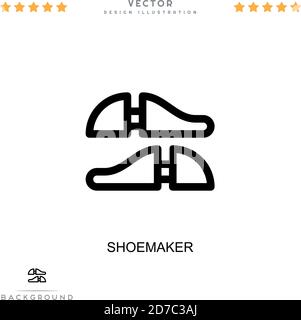 Shoemaker icon. Simple element from digital disruption collection. Line Shoemaker icon for templates, infographics and more Stock Vector